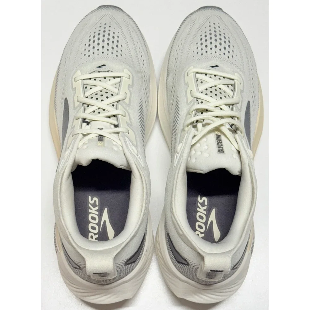 Brooks Glycerin 23 Mens Running Shoes White Grey 1104761D176 Size 12 D